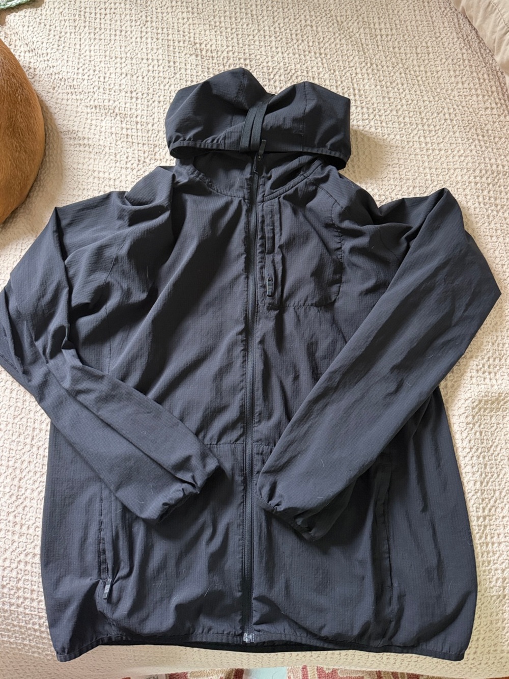 Brooks Men’s Black Hooded Windbreaker Jacket